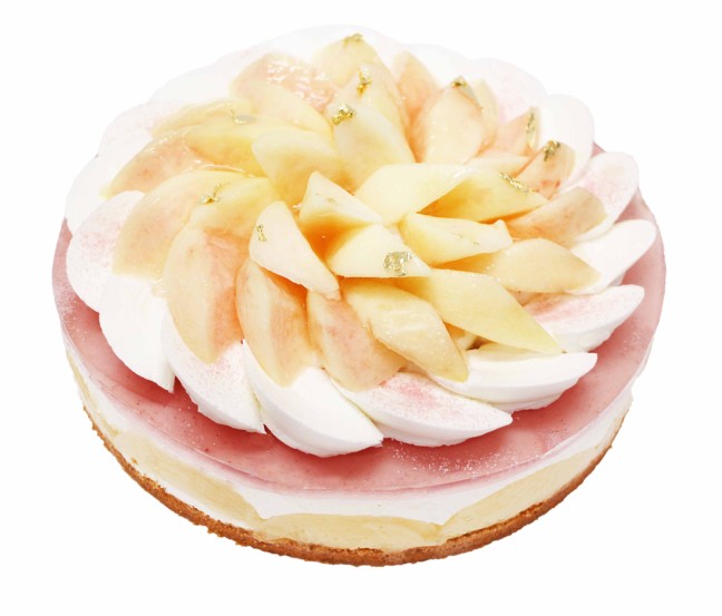 カフェコムサ「ももコレクション」第2弾　白桃のレアチーズケーキ