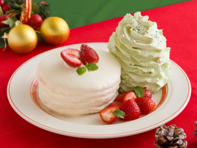 EGGS 'N THINGS　『クリスマスホイップツリーパンケーキ』