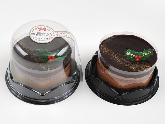 ミニストップ　クリスマス　おひとりさま用 濃厚ベルギーチョコケーキ