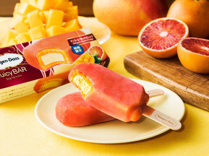 ハーゲンダッツの人気シリーズ第2弾は、夏を感じる美味しさ☆ジューシーバー『マンゴー＆ブラッドオレンジ』